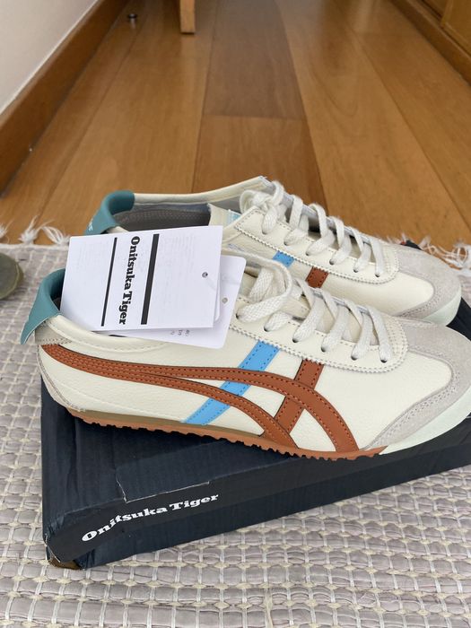 Onitsuka Tiger Riscas Castanhas e Azul