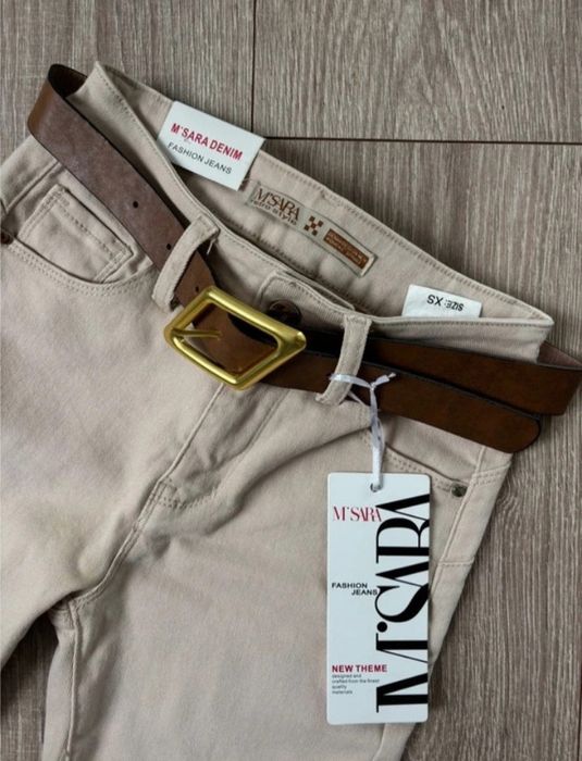 Spodnie damskie beżowe Xs NOWE