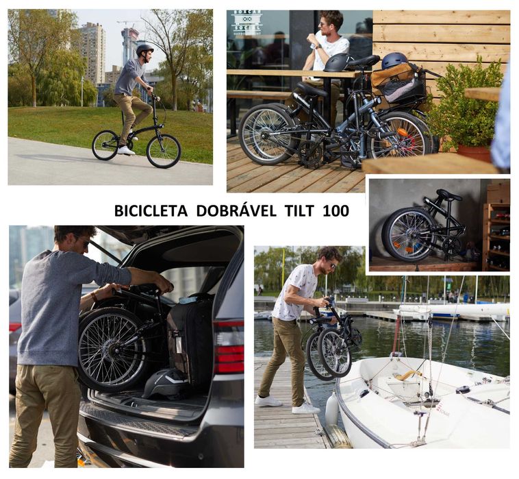 Bicicleta Dobrável Com Acessórios