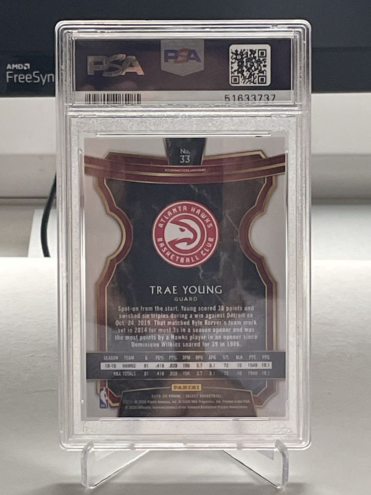 Trae Young Atlanta Hawks karta NBA grading PSA 9