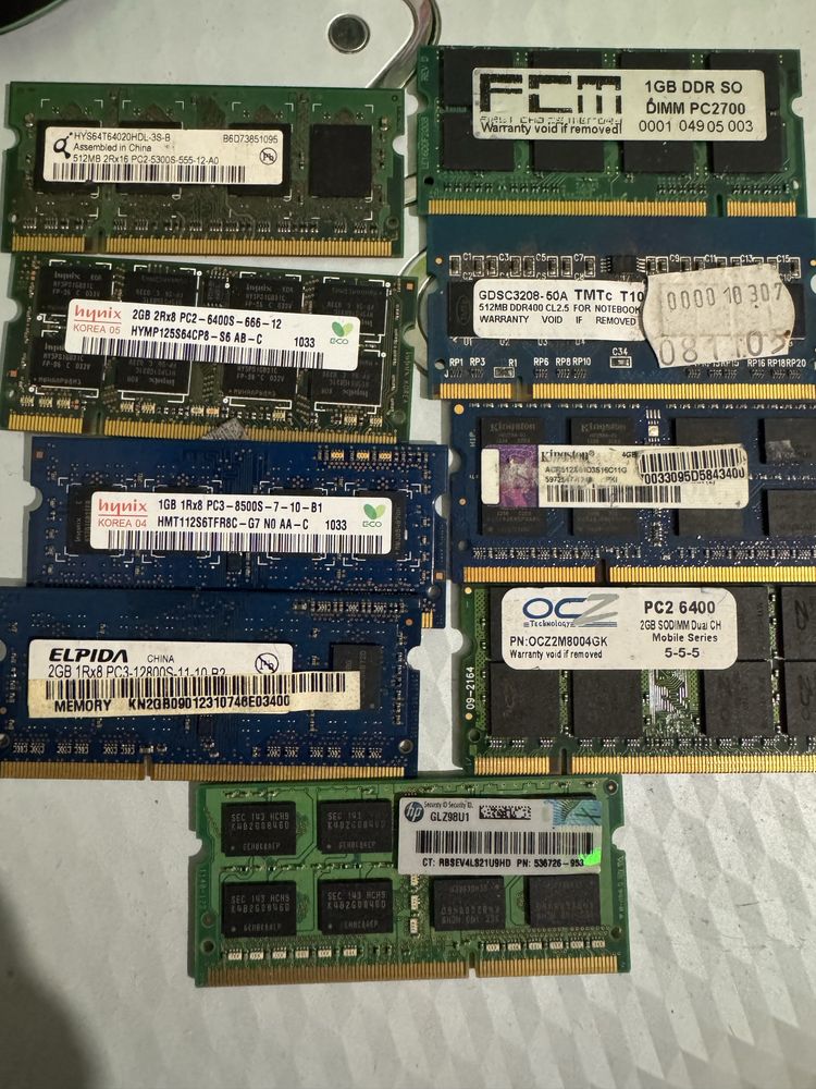 pamieci ram pc/laptop ddr2-ddr3