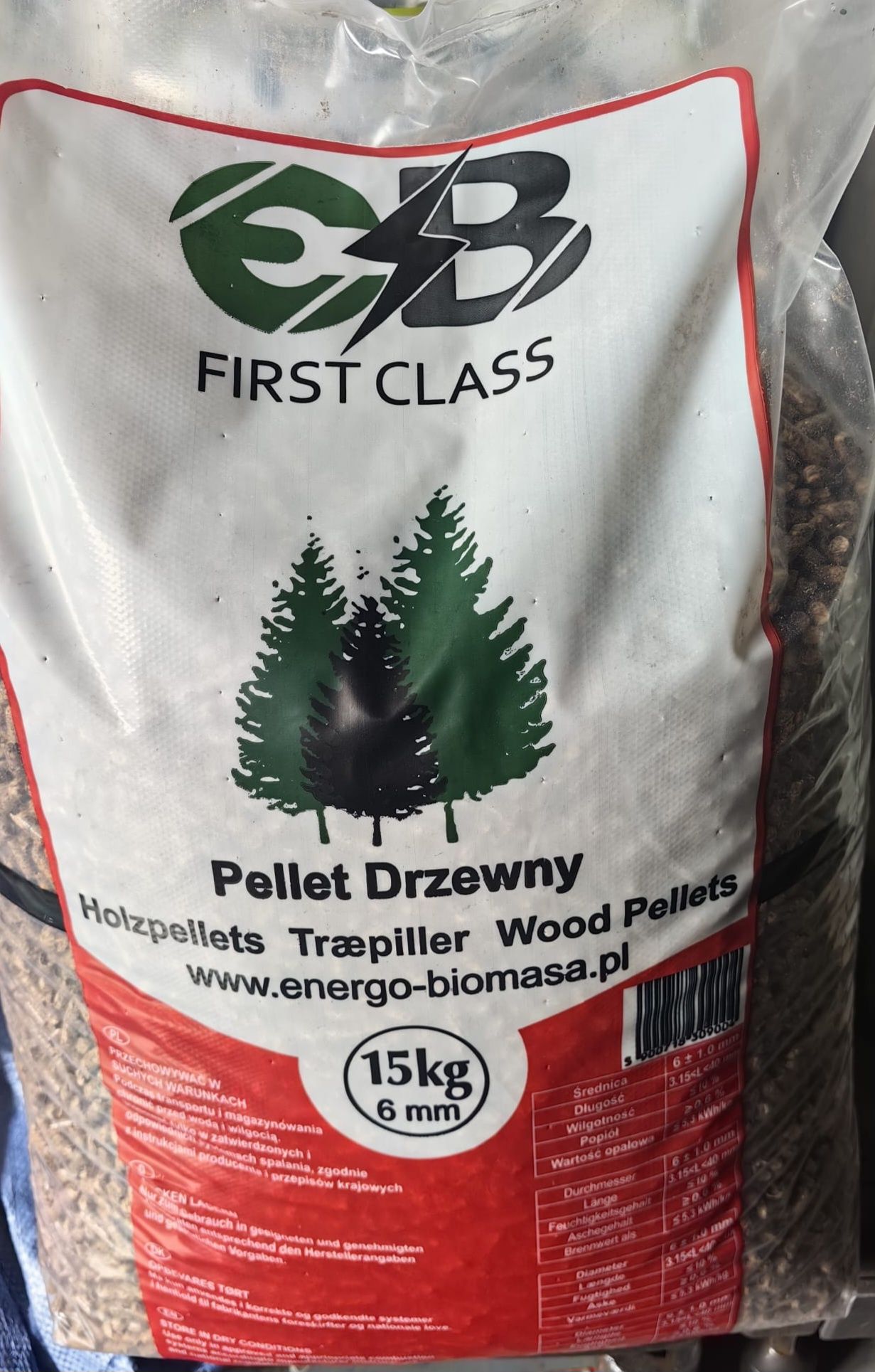 Pellet EB First Class worek  15 kg Barwice