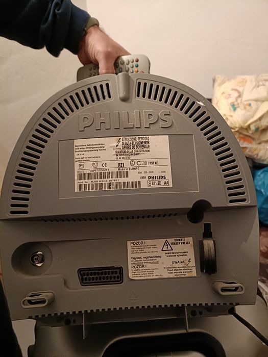 Televisão a funcionar