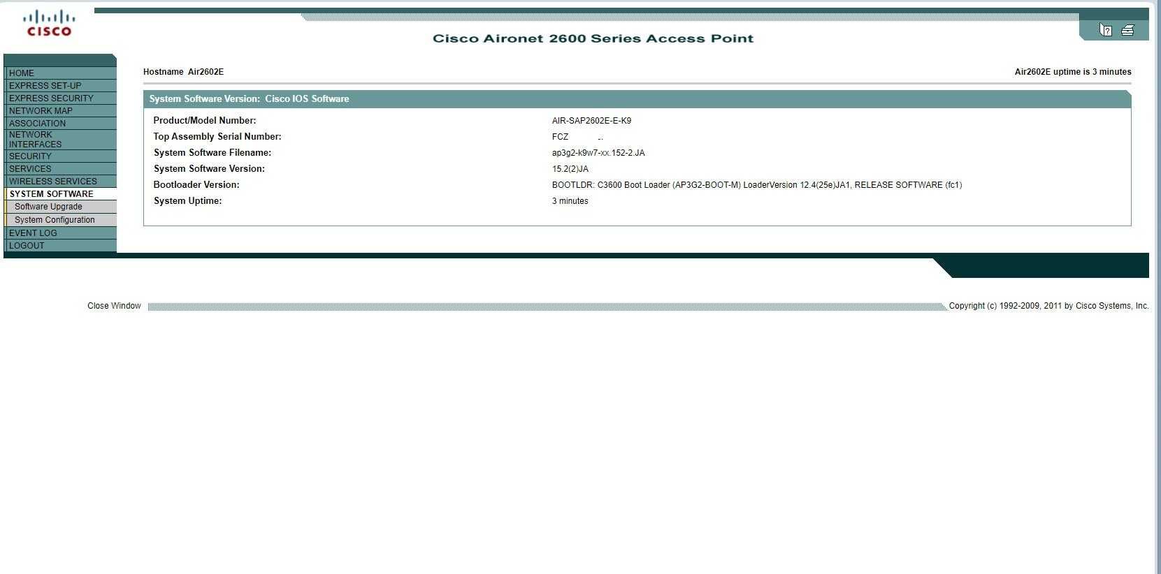 Wi-Fi точка доступа Cisco AIR-SAP2602E-E-K9