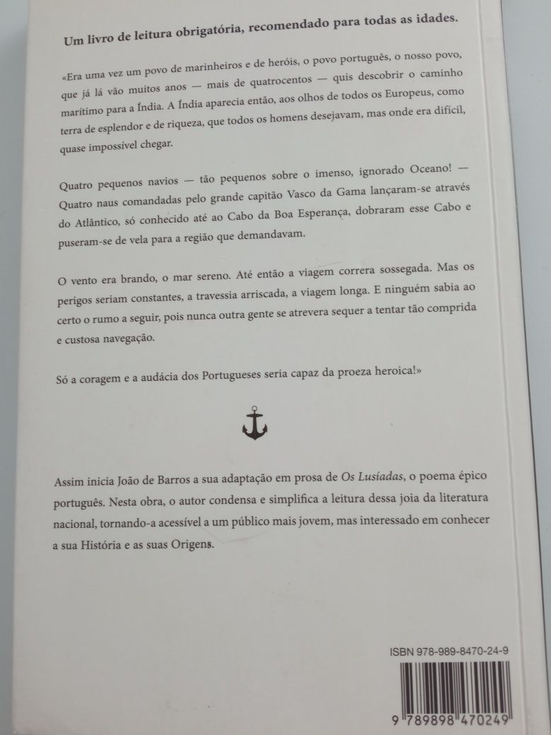 Os Lusíadas - PNL - 9º ano - adaptação em prosa de João de Barros