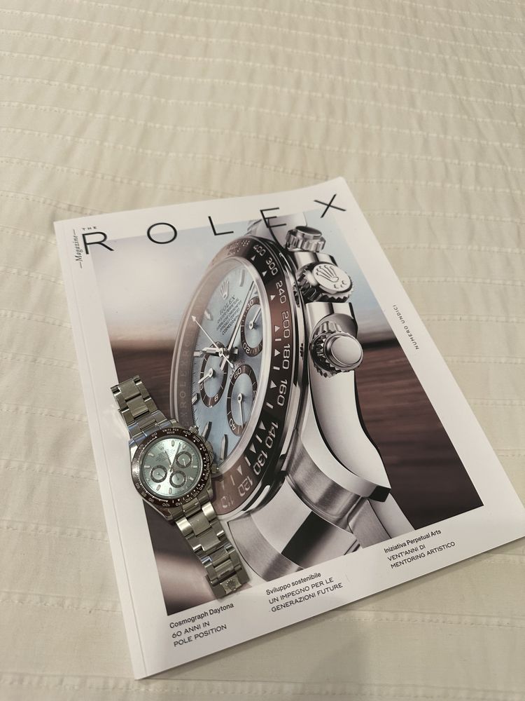 Rolex Daytona Platinum Ice Blue Relogio + Revista Oficial da Rolex