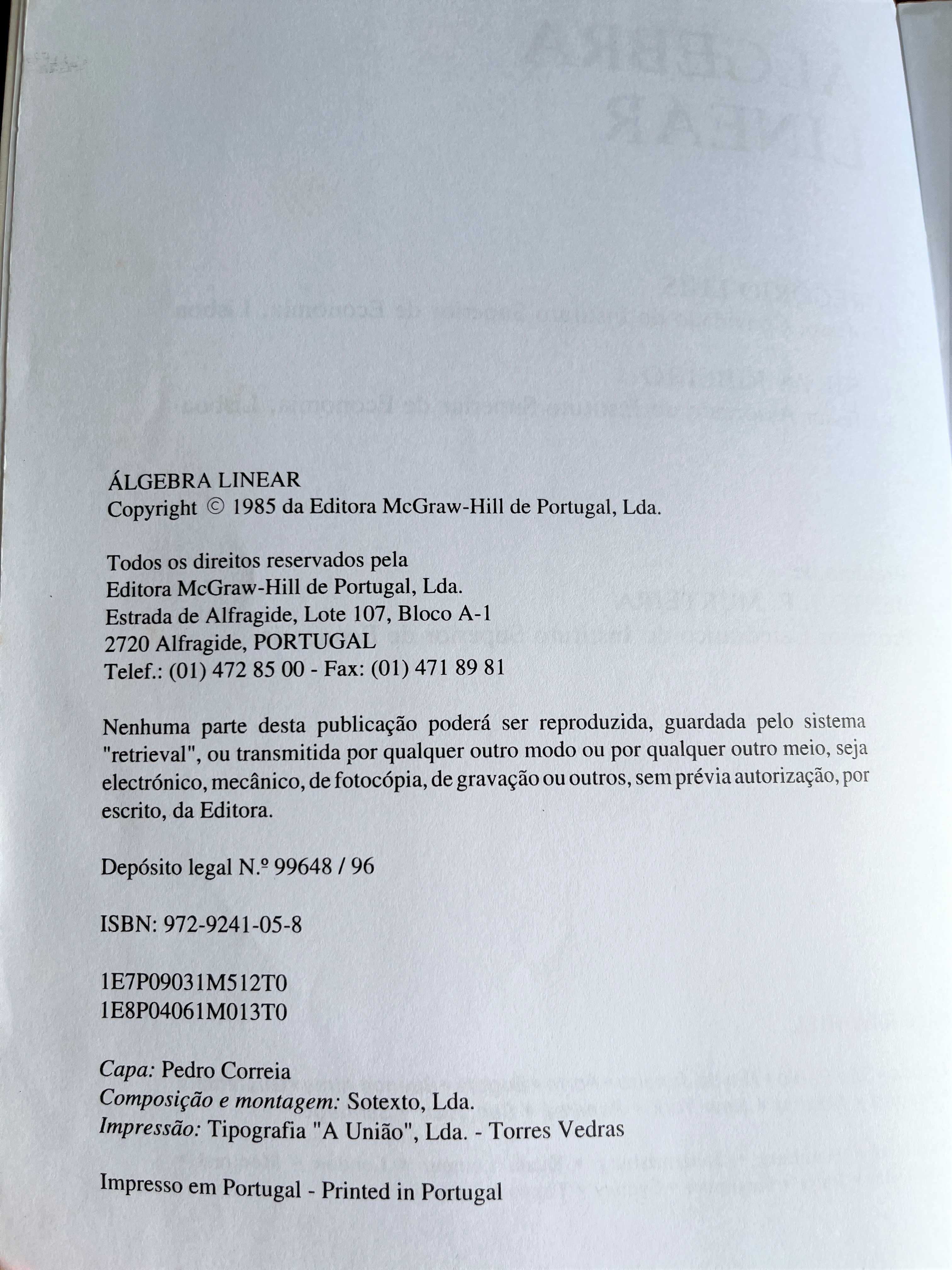 Álgebra Linear - Gregório Luis e C. Silva Ribeiro