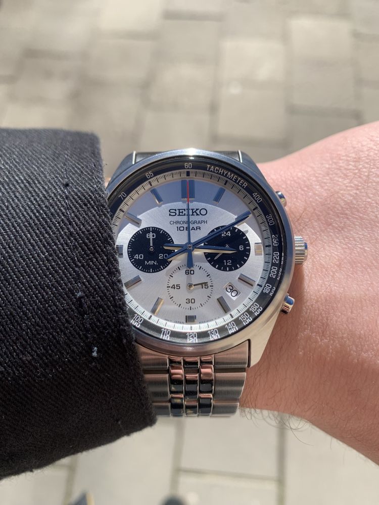 Новий Seiko CS Sports хронограф SSB429P1Chronograph годинник/часы