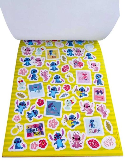 Naklejki dla dzieci 20 kartek książeczka Stitch ok 1000 naklejek