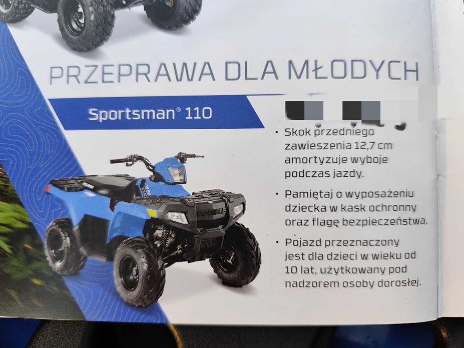 Sprzedam QUADA POLARIS Sportsman 110 EFI