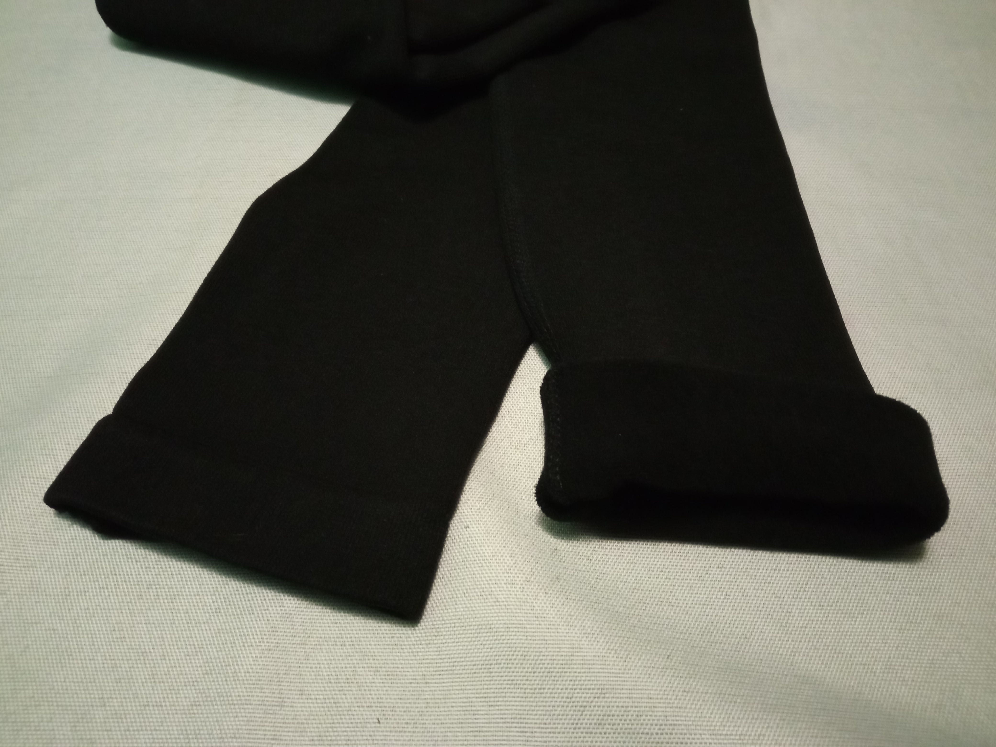 Legginsy ocieplane bez klina czarne S/M