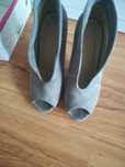Buty damskie modny fason szary casu