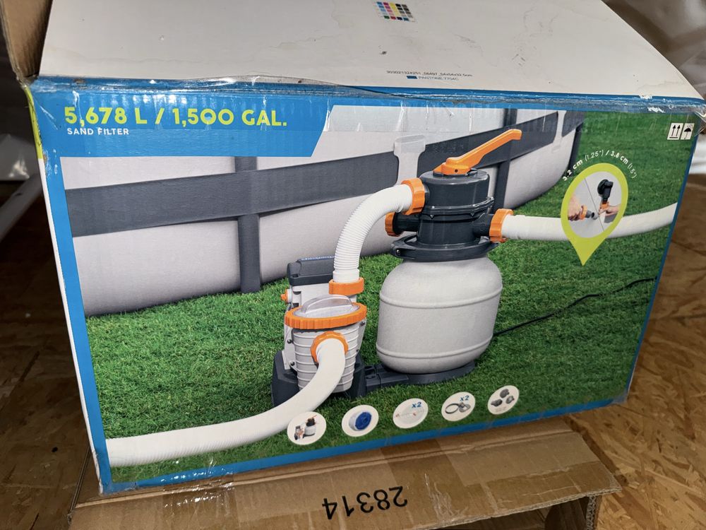 Basen ogrodowy stelazowy INTEX+pompa piaskowa Bestway