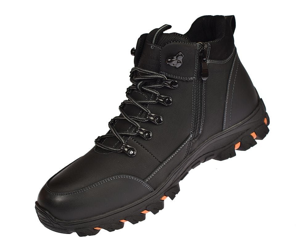 Buty trekkingowe trapery męskie na suwak wysokie 0729 bk roz. 43
