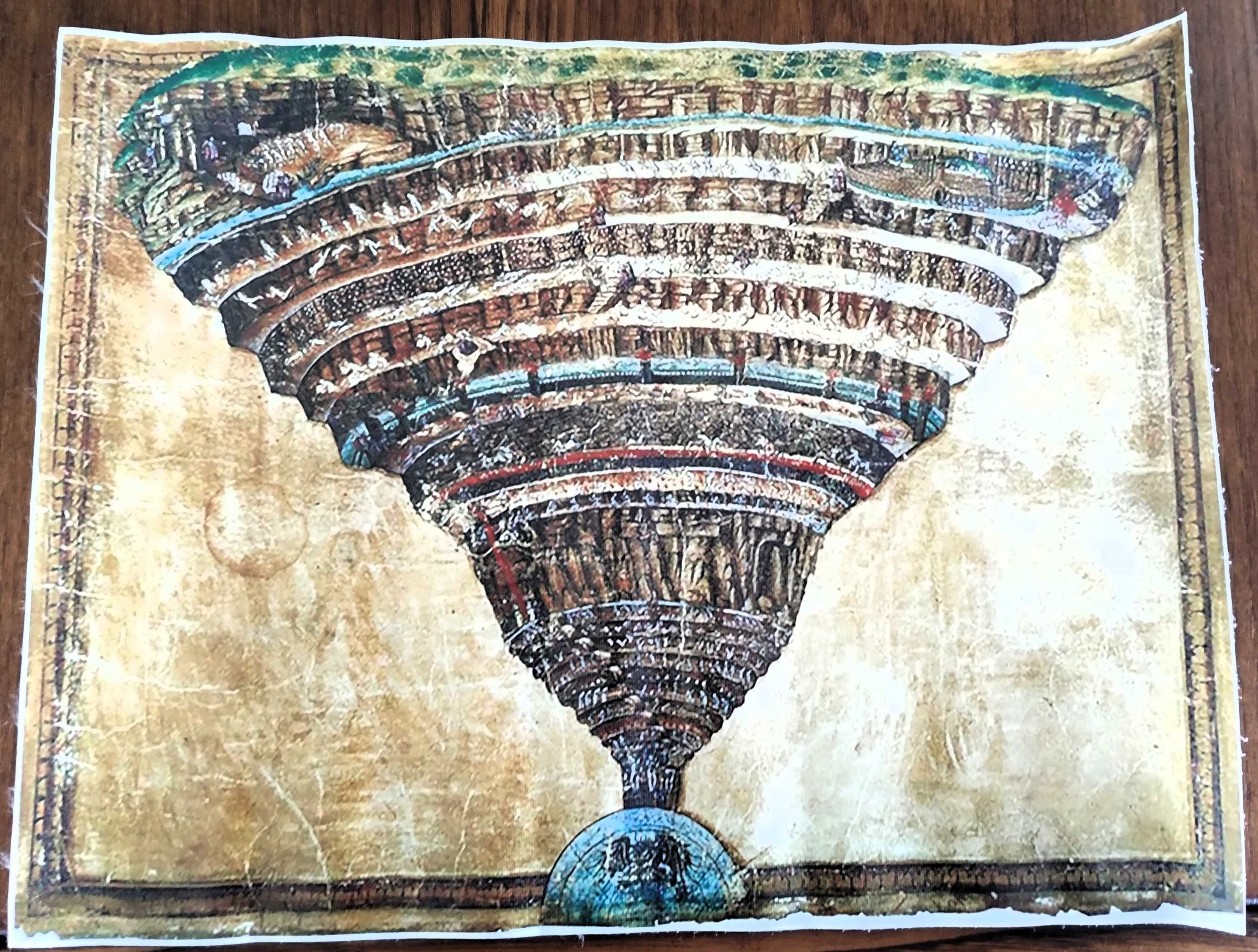 Tela Réplica Quadro Inferno Dante, 1480-Sandro Boticelli 40X30cm