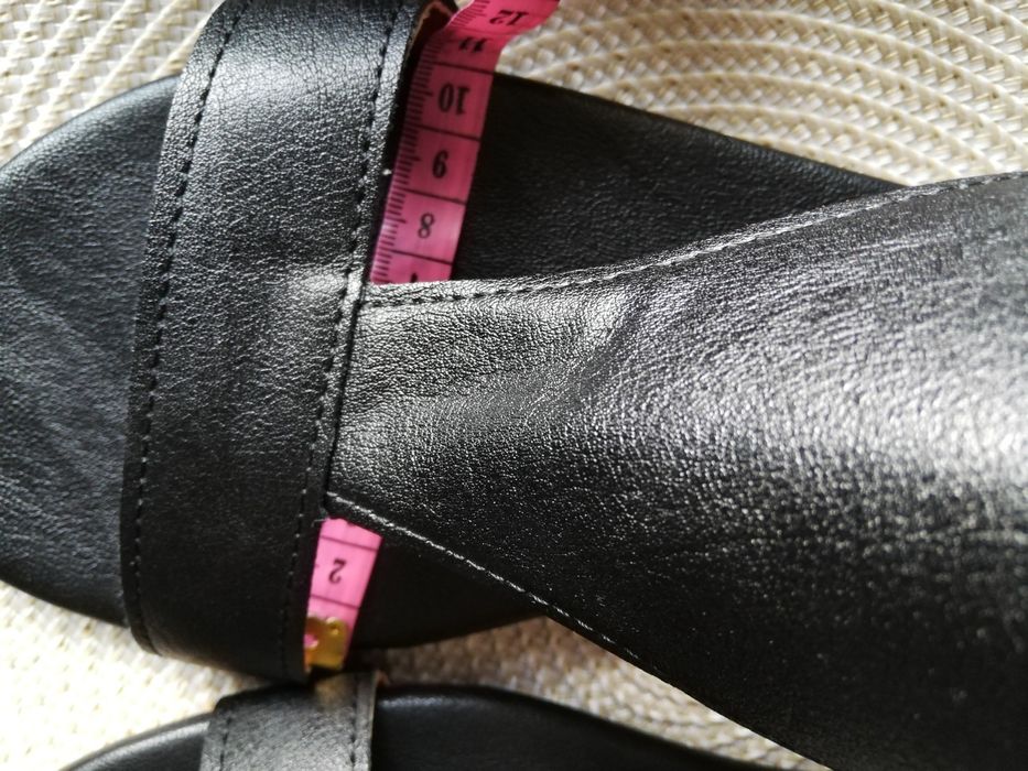 Czarne sandały 44 XXXL