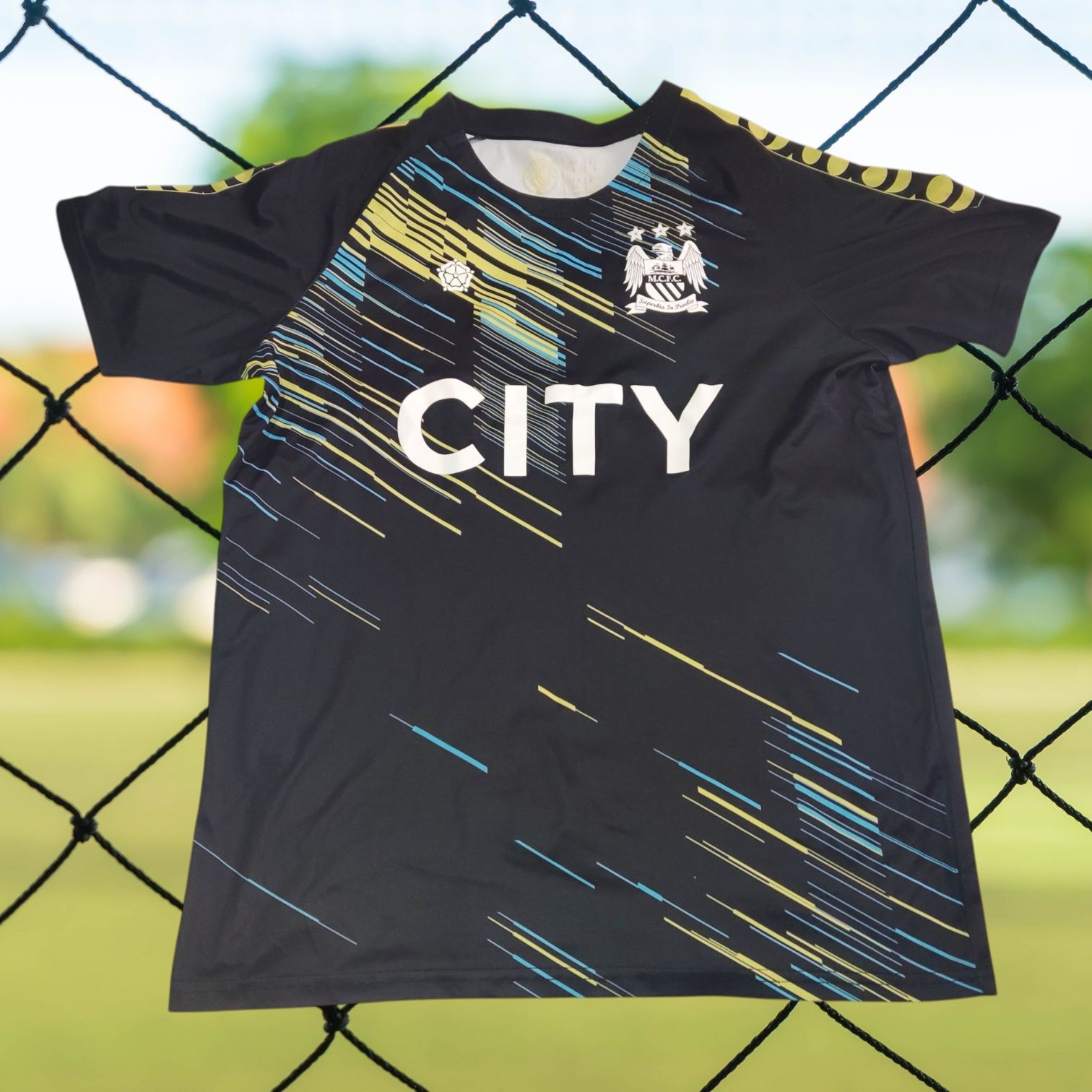 Винтажная ретро футболка FC Manchester City season 1999, L