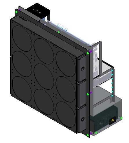 M-CASE 3 - Open AIR CASE / otwarta obudowa PC/ test bench / AIO 3x360