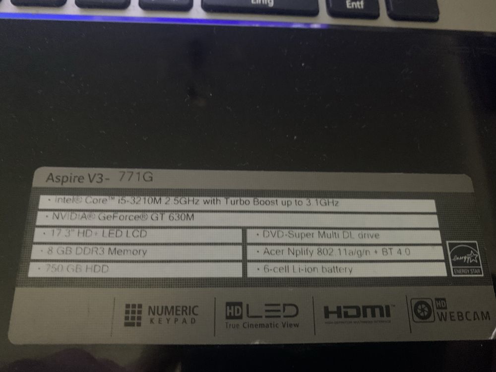 Acer aspire v3-771g i5