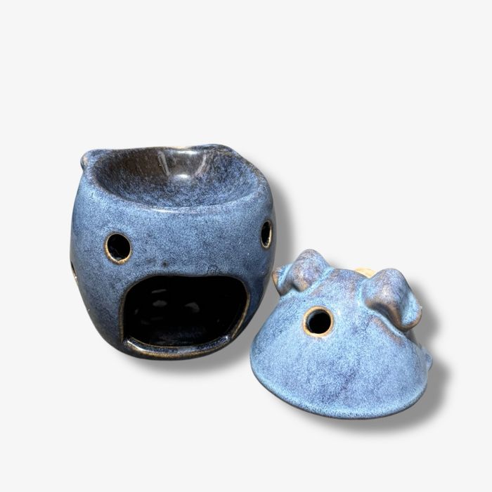 Conjunto Cerâmica Mealheiro e Queimador Óleo/Velas