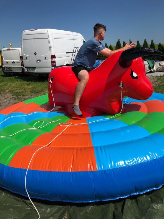 Byk Rodeo Piana Party Eliminator Dmuchana Zjeżdżalnia dmuchańce wata