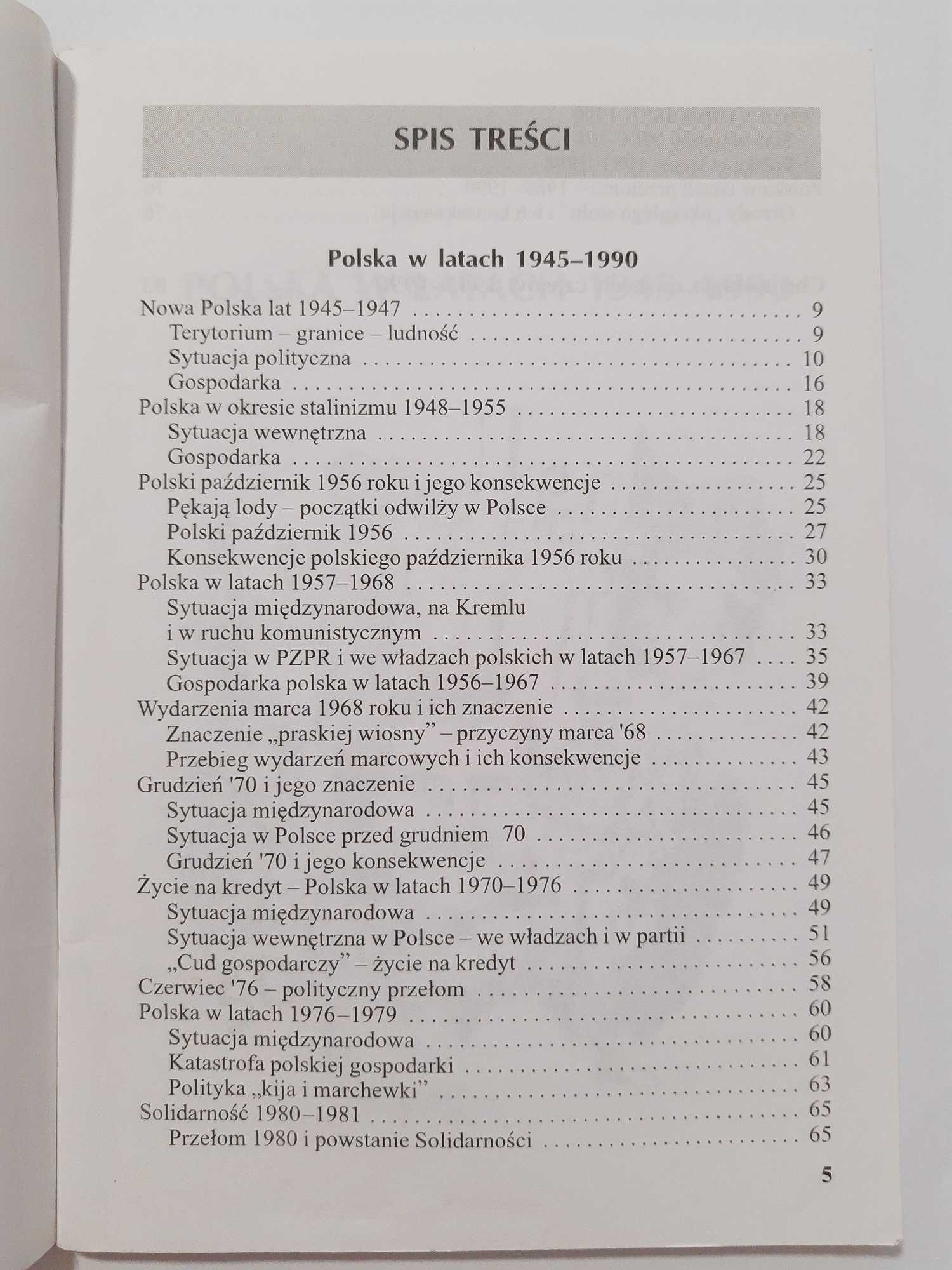 Ściąga cz. 4b - Historia lata 1945 - 1990