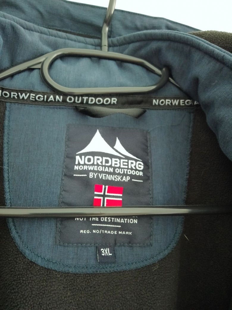 Nordberg Outdoor kurtka wiatrówka trekkingowa sportowa z kapturem 3XL