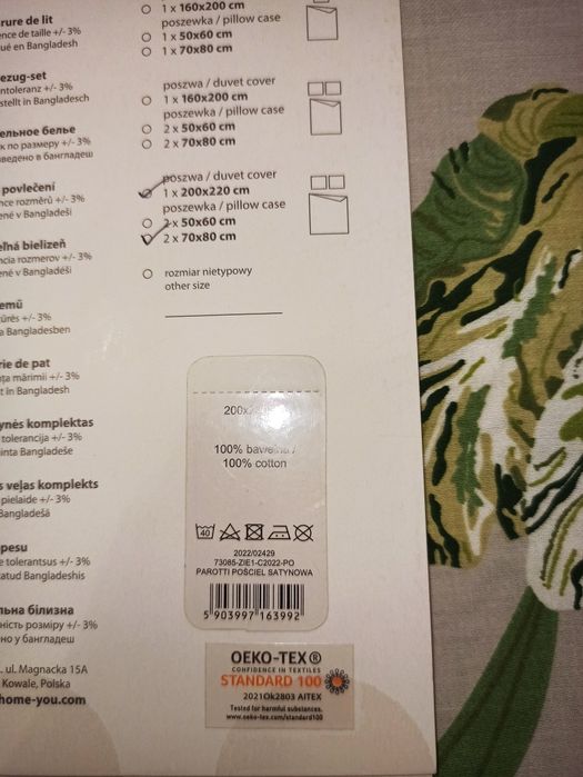 Pościel nowa home & you parotti 200 x 220, bawełna satynowa,
