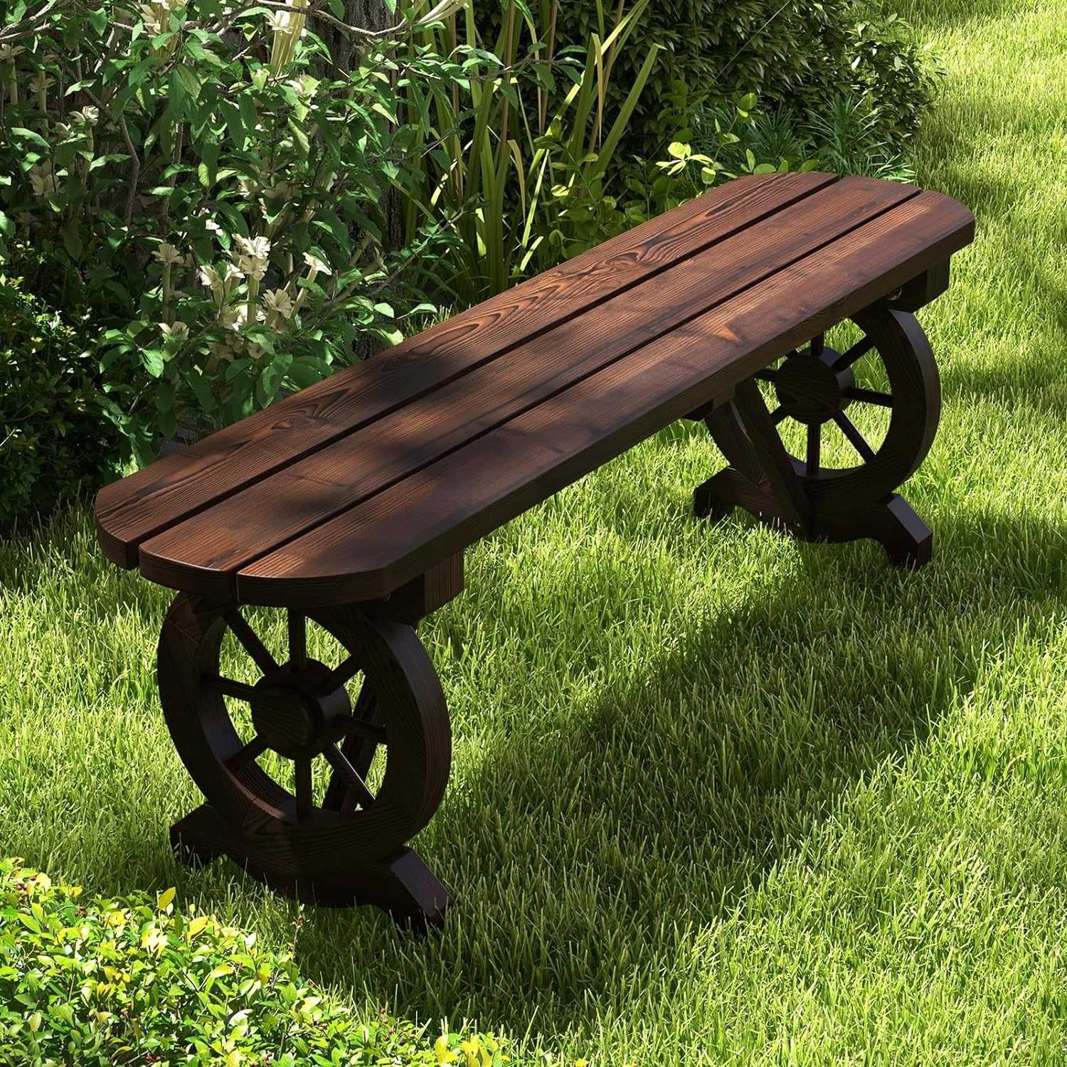 NOWA*wysyłka solidna ławka drewniana do ogrodu z oparciem na taras HIT