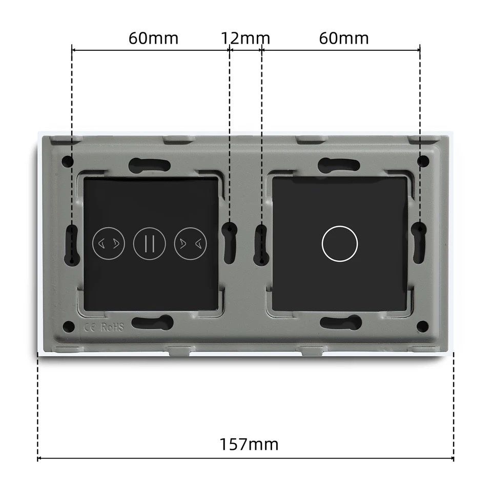 Interruptor tátil WiFi de persianas e cortinas BSEED Smart Wall - NOVO