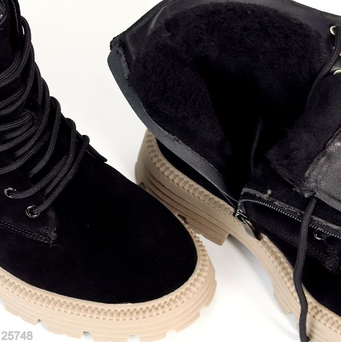 Жіночі шкіряні зимові черевики