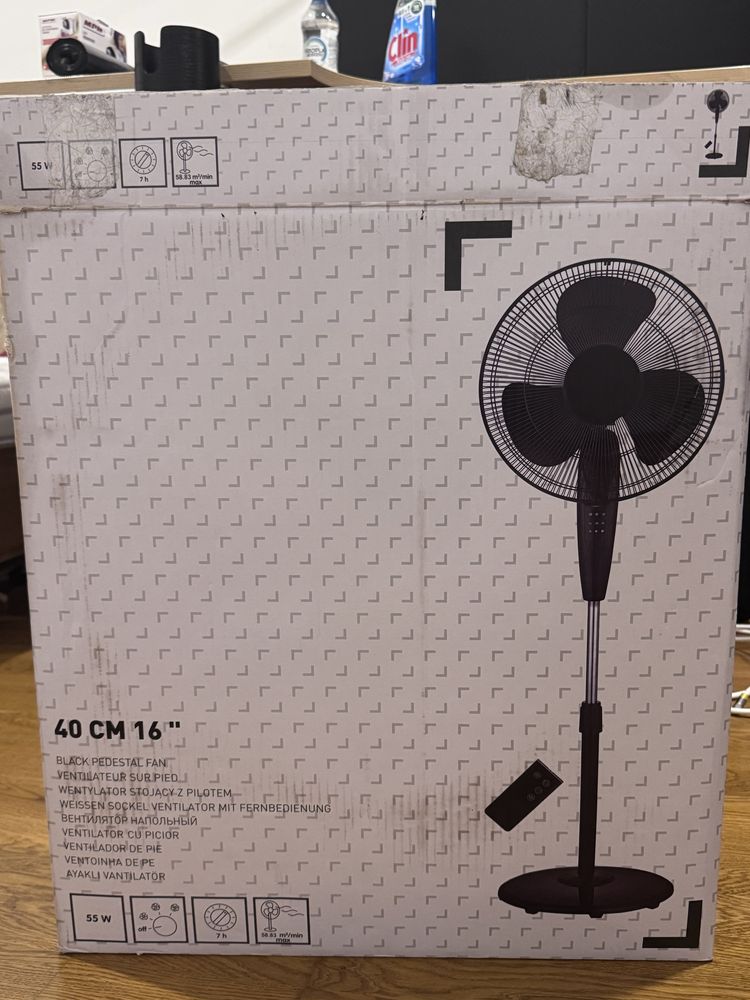 Wentylator stojący 40 cm czarny
