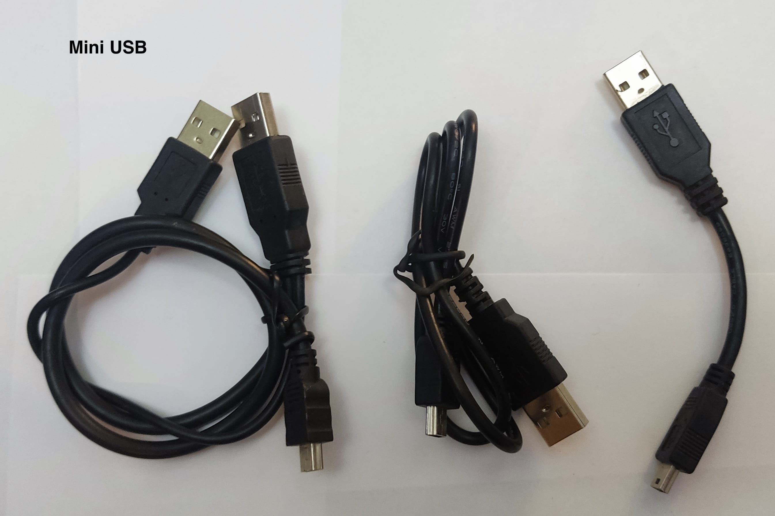 Cabos micro e mini USB variados para telemóvel