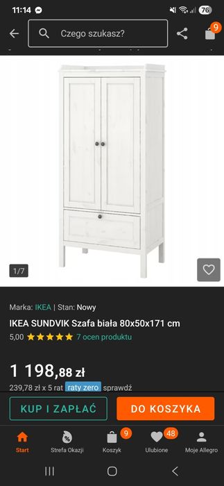 Szafa ikea sunvik
