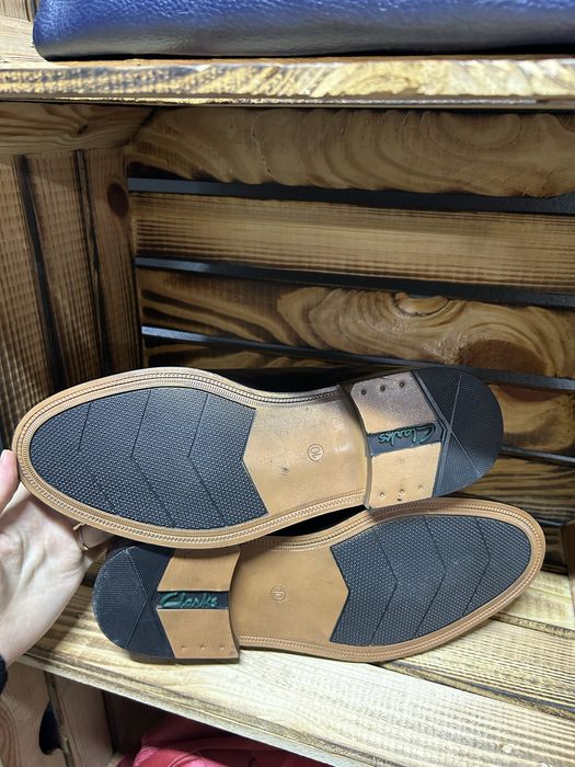 Шкіряні туфлі оксфорди чоловічі Clarks extra wide 10 (44)