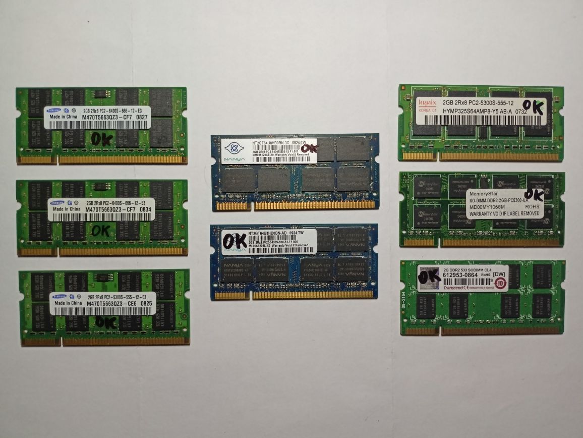 Оперативная память, ОЗУ, ddr2 2gb, so-dimm ddr2 2gb