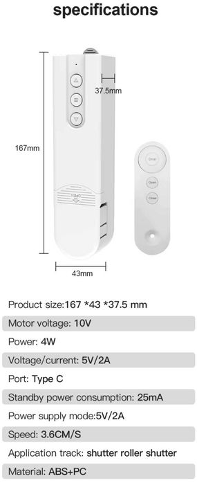 Napęd rolet Tuya smart Wi-Fi