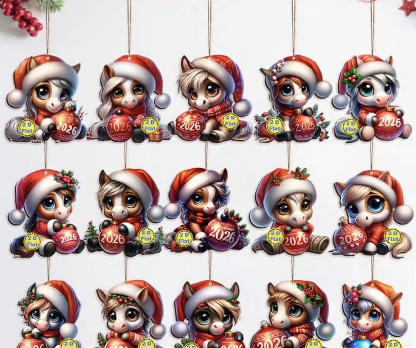 Прикраса на ялинку кінь 2026