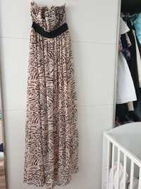 Sukienka h&m maxi panterka m