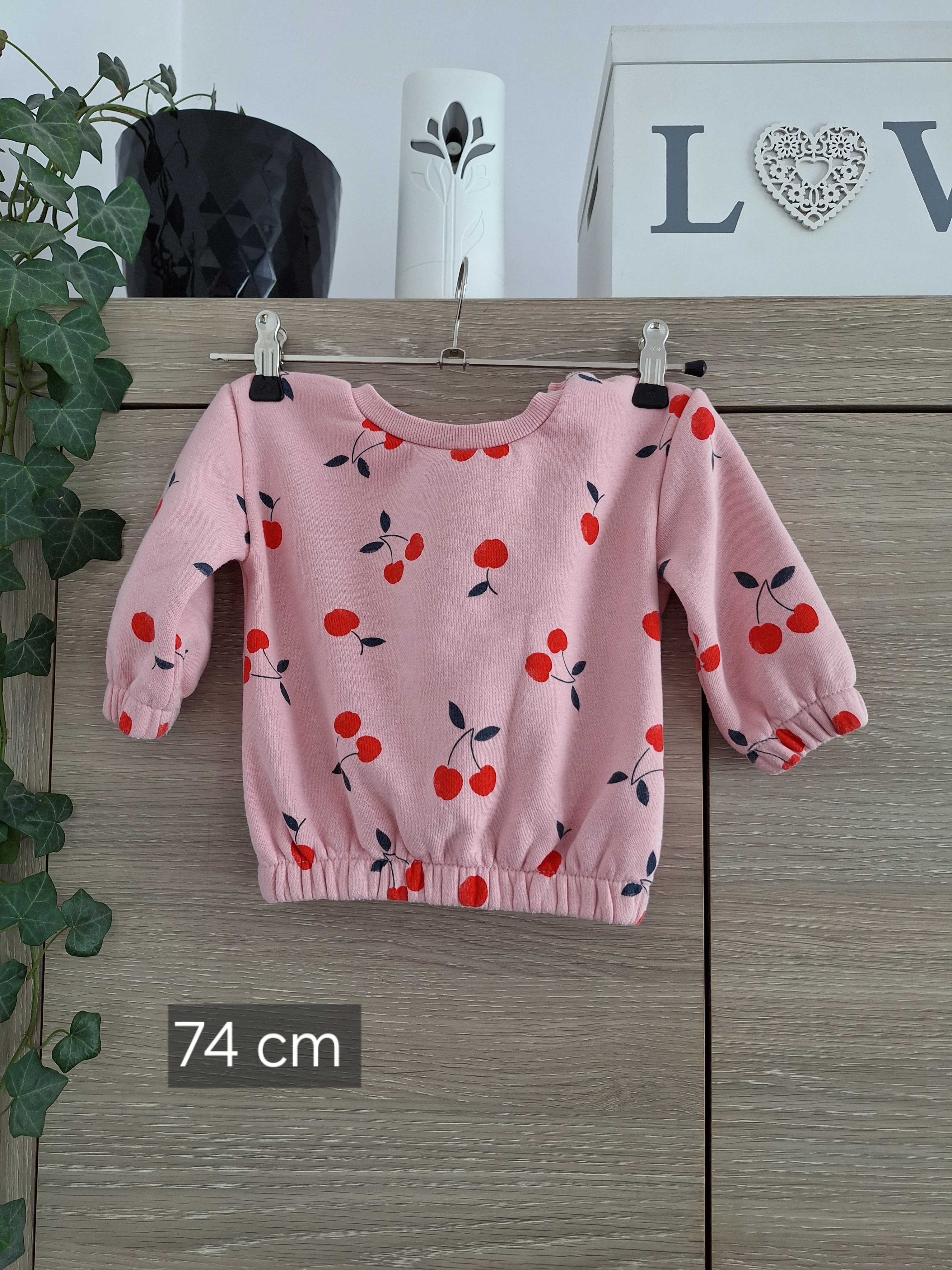 Bluza w wisienki 74 cm