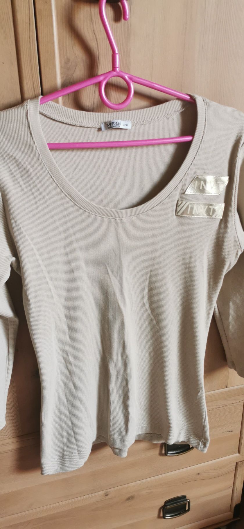 Bluzka Megi L/XL prążek beżowa