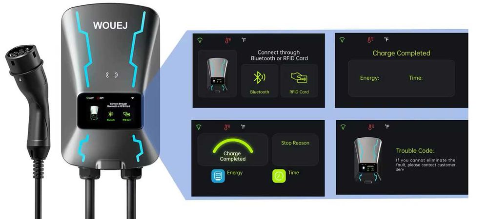 Wallbox Carregador 22kw - 32A -Tipo2 - TRIFASICO - Eletricos Hibridos