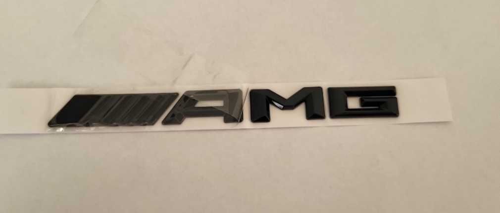 Nowe czarne logo AMG emblemat klejany połysk czarny znaczek MERCEDES