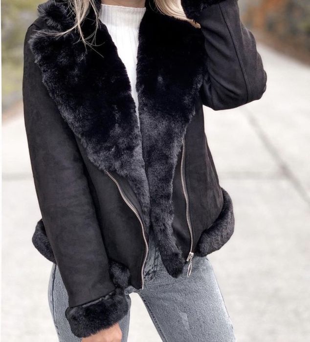 Нова Дубленка замш черна