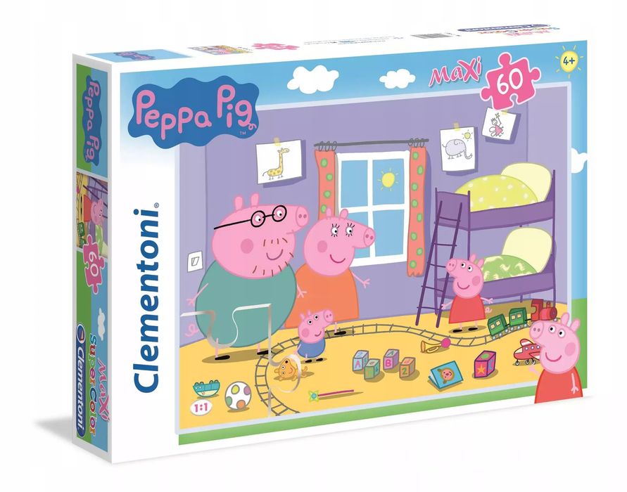 Puzzle maxi 60 elementów. Świnka Peppa. Clementoni