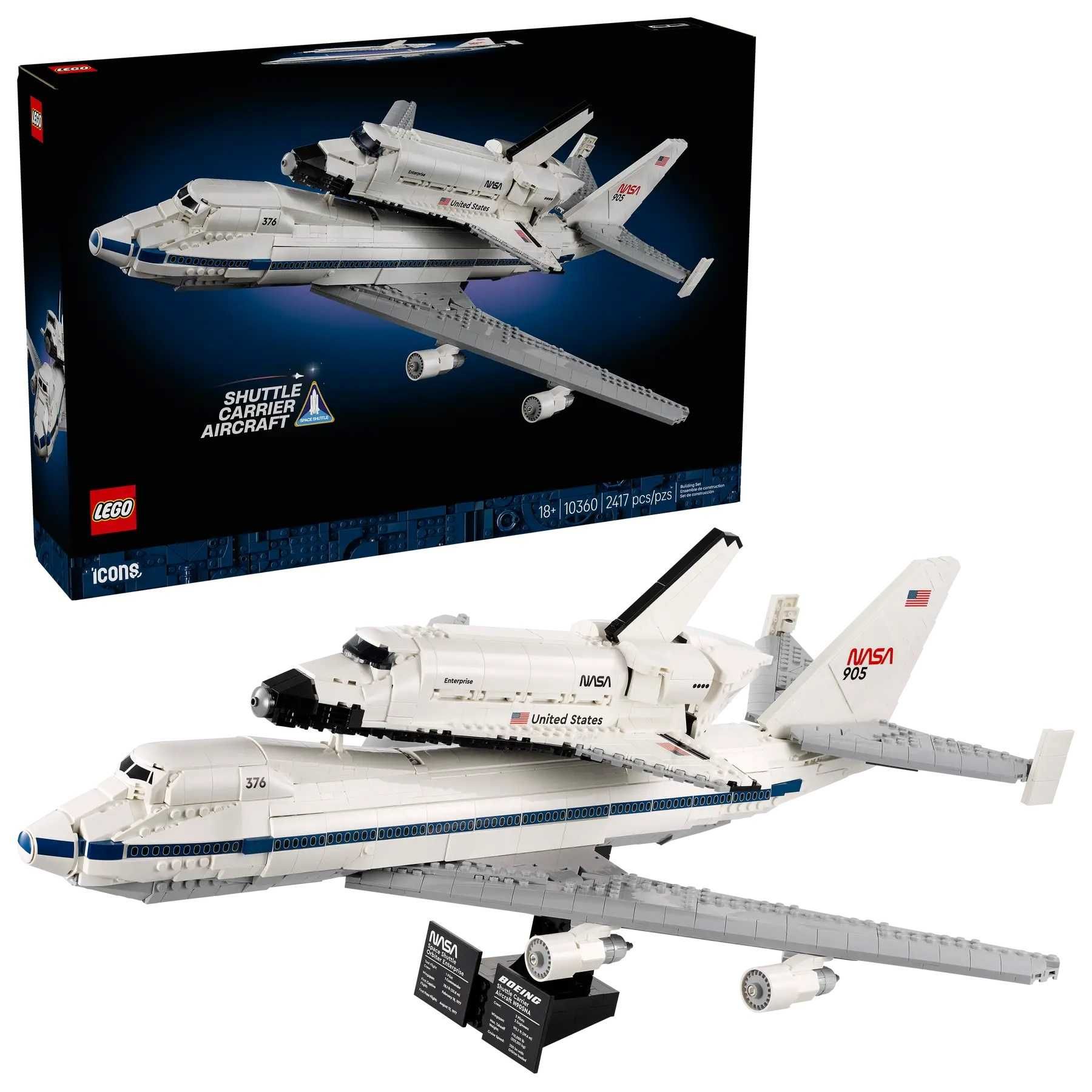 Літак-носій шатлів, LEGO Icons, 10360, Boeing 747, NASA Enterprise
