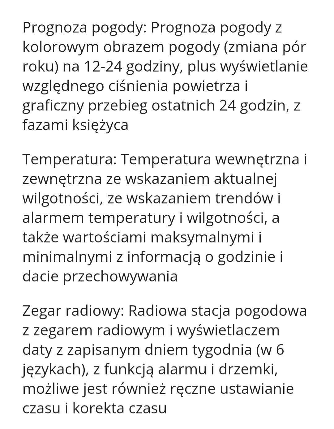 Stacja Pogody TFA z czujnikiem zewnętrznym