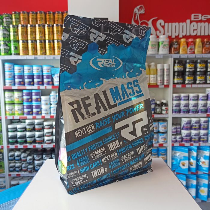 Real Pharm Real Mass 1000g Gainer Odżywka na Mase smak banan