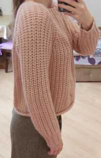 Рожевий в'язаний светр(виробник турція)