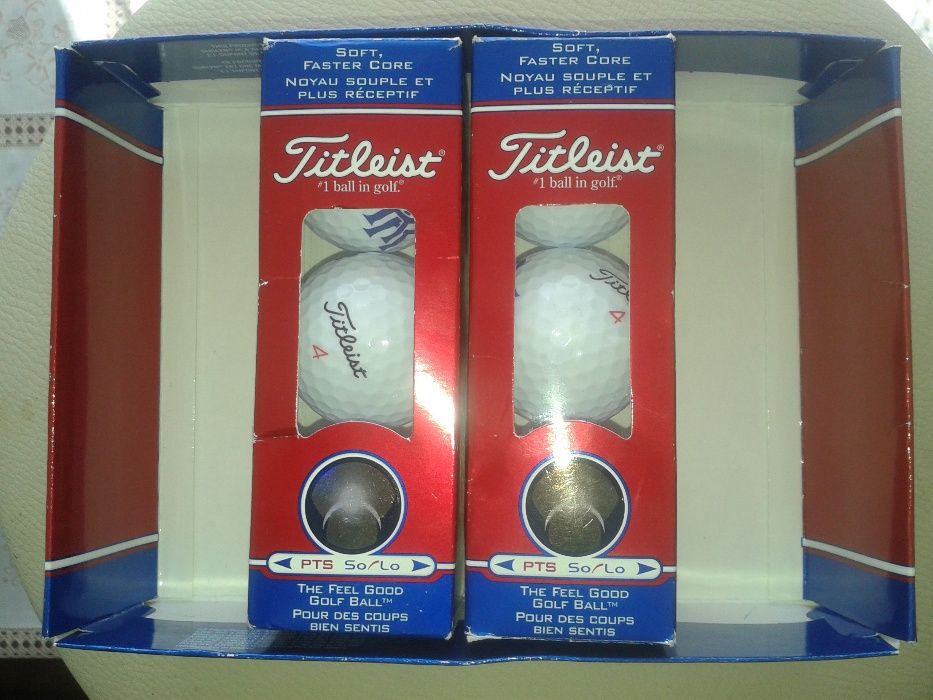 Nowe org piłeczki do golfa Titleist PTS So Lo-połowa kompletu 6sztuk